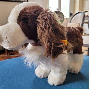 RARE Peluche Chien épagneul Steiff American Kennel Club poil long 45cm collectio